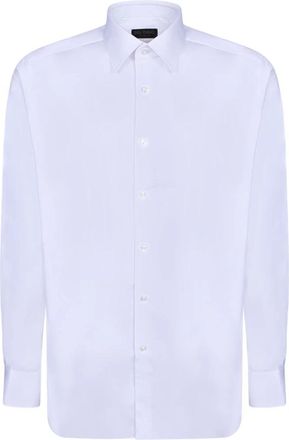 Dell'Oglio Formal Shirts - Heren - Zakelijke Overhemden - Wit - L - Leer - Overhemden