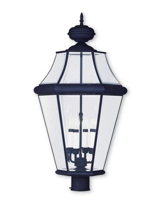 Livex Lighting Livex Georgetown 4-Light Black Outdoor Post Lantern