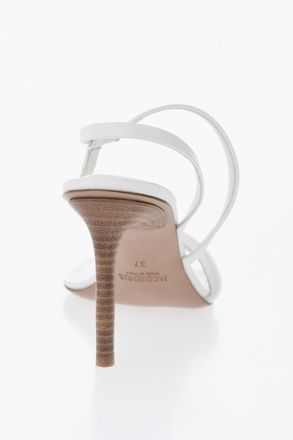 Jacquemus Leather Thong Sandals LIMONE With Square Toe, 9cm Heel Jacquemus