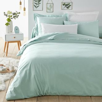 La Redoute Interieurs Dekbedovertrek met rits in effen katoen, Sc&eacute;nario