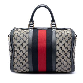 Gucci Pre-owned Gucci Medium GG Canvas Web Joy Boston Bag Ladies G5UM8N4Y6KAZR9JW
