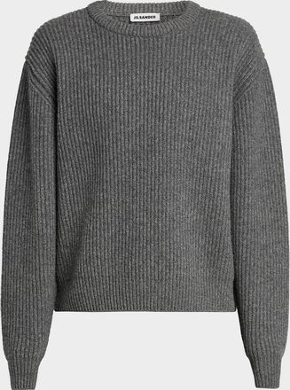 Jil Sander Men & apos;s Fisherman & apos;s Rib Knit Crewneck Sweater