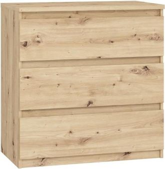OEM C&oacute;moda Chelsea 3 Cajones - 77,2 Cm - Decoraci&oacute;n De Roble Artesanal