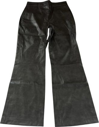 Calvin Klein Pantaloni Ecopelle Svasati - - Trousers - Donna - Nero - 2XS