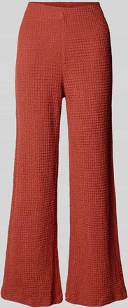Christian Berg Flared Stoffhose mit Strukturmuster in Dunkelrot, Gr&ouml;&szlig;e XL