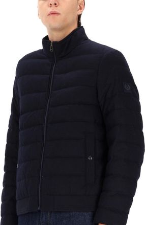 Belstaff Quilted Merino Wool Jacket With Stand Collar And Zipper Closure