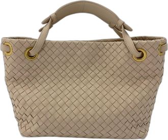 Bottega Veneta Intrecciato Beige Intrecciato Tote Bag (Pre-Owned)
