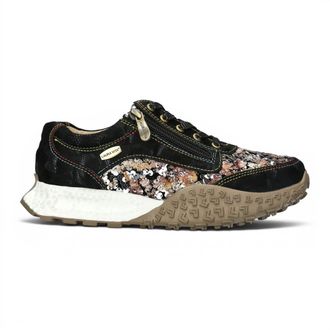 Laura Vita Laura Vita Dames Zwarte Leren Trainer Sneaker Schoenen - Evitao-03