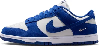 Nike Womens Dunk Low Suede Shoes in Blue | IO4244-400