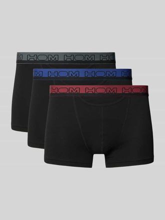 HOM Slim Fit Trunks mit Logo-Stitching Modell Terry im 2er-Pack in BLACK, Gr&ouml;&szlig;e XXL