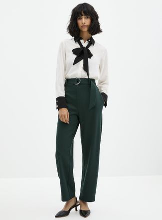 Icone Womens Thick jersey belted barrel pant