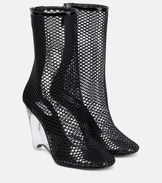 Alaia Ala&iuml;a Stivaletti La Cage in mesh e PU