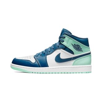 Nike Jordan 1 Mid - unisex - Sport - Veelkleurig - Maat: 45 1/2 EU Leer