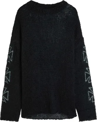 Askyurself Cross Open-knit Jumper - Black - XL