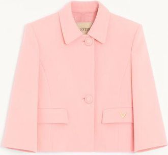 Valentino Giacca In Wool Crepe Donna ROSA 36