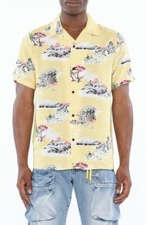 Cult of Individuality Print Cotton Camp Shirt in Senshi at Nordstrom Rack, Size X-Large