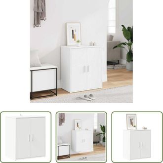 vidaXL Scarpiera in truciolato - Scarpiera Bianca 60x35x70 cm in Truciolato