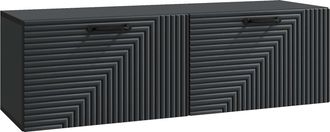vidaXL Mueble Para Tv De Pared Negro 98 X 31 X 30 Cm Vidaxl