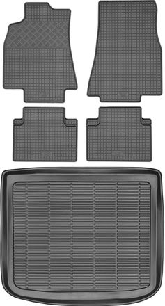 OEM Juego De Alfombrillas De Goma Para Coche Y Alfombrilla Para Maletero Para Mercedes Clase B T245 (2005-2011)