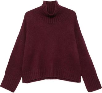 Soft Goat Boyfriend Crewneck - Dames - Cashmere truien - Rood - S - Wol - Truien & Vesten