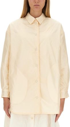 Aspesi Off White Oversized Solid Shirt