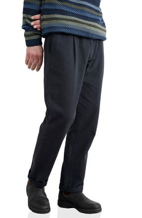 Seasalt Cornwall Helmsman Pleated Tapered Linen & Organic Cotton Pants in Inkwell at Nordstrom, Size 32