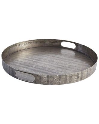 Global Views Kokoro Etched Round Tray