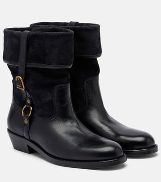 Isabel Marant Ildra 35 leather and suede ankle boots