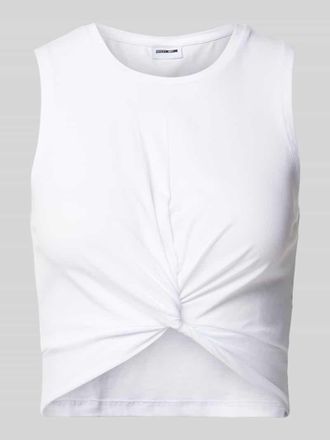 Noisy May Crop Top mit Raffungen Modell TWIGGI in Weiss, Gr&ouml;&szlig;e XL