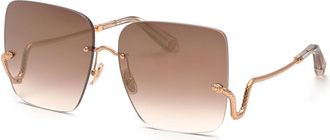 Roberto Cavalli SRC061 8FCG Womens Sunglasses Gold Size 63