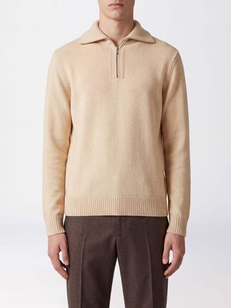 Zanone Long-Sleeved Polo in Pure Cashmere with Half-Zip Closure