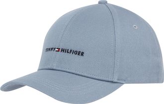 Tommy Hilfiger Baseball Cap TOMMY HILFIGER TH FOUNDATION HCT 6 PANEL CAP, Herren, blau (brisk blau), Web, Baumwolle, unifarben, Caps Baseball Cap, Mit festem Schirm