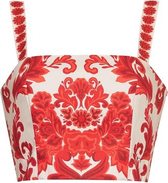 Cara Cara Helena top met bloemenprint - Rood