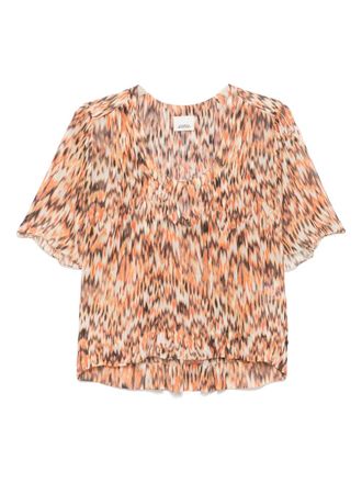 Isabel Marant silk blouse - women - Silk/Silk/Polyester - 42 - Orange