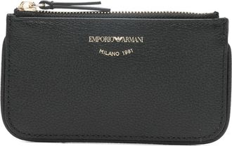 Emporio Armani Leren Portemonnee - Dames - Clutches - Zwart - ONE Size - Leer - Tassen