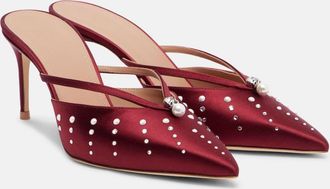 Malone Souliers Mules Marisa 70 in raso con cristalli