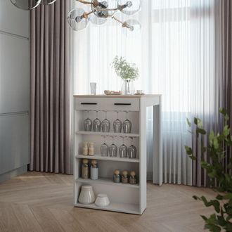 Vicco tavolo bar alto, Bianco/Sonoma, 67 x 100 cm Tavolo da bar, Vicco