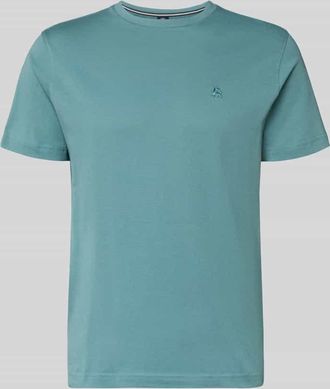 Lerros T-Shirt mit Label-Stitching in Tuerkis, Größe XXXL