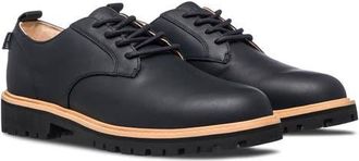 Clae Logan Lugged Plain Toe Derby in Black Natural Leather at Nordstrom, Size 11.5