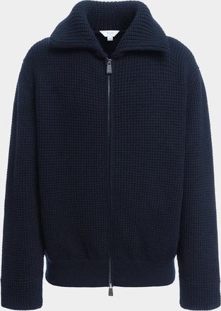 Malo Men & apos;s Waffle-Knit Virgin Wool-Blend Jacket