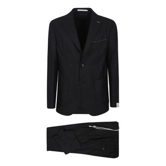 Eleventy Kostuums, Heren, Grijs, L, Wol, Single-Breasted Blazer