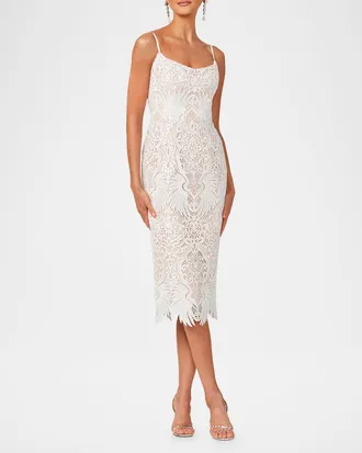 Helsi Claudia Embroidered Sleeveless Midi Dress