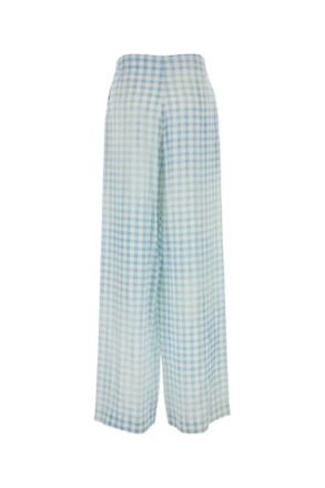 Ermanno Scervino Womens Printed Silk Pyjama Pant Biancoazzurro Sem Pantaloni