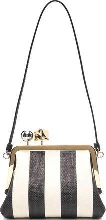 Jacquemus Black And White Striped Clutch Bag