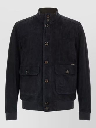 Moorer carlos bomber jacket front pockets ribbed cuffs