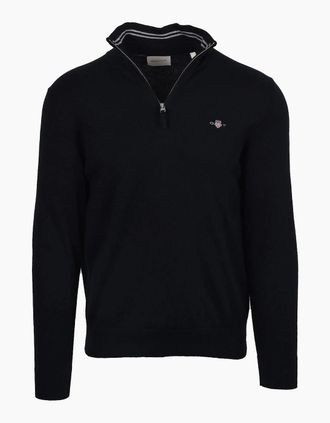 GANT Mens GANT CLASSIC COTTON HALF ZIP EVENING BLUE - Navy - Size: 44