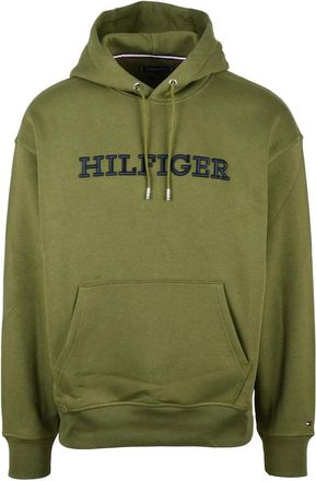 Tommy Hilfiger Military Green Cotton Polyester Hoodie