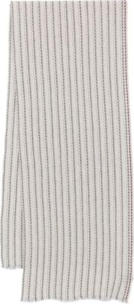 Eleventy Gestreepte sjaal - Beige