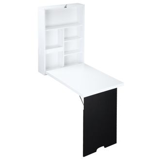 HOMCOM Tavolo Pieghevole Da Muro Salvaspazio (60x94.5x147cm) - Homcom