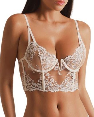 Kiki De Montparnasse Juliette Longline in Ivory at Nordstrom, Size X-Small